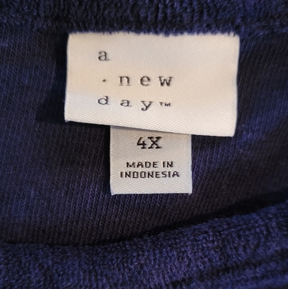 NWT A NEW DAY Terry Tank Top, Navy Blue, Size 4X - Picture 6 of 10